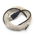 33FT 10M 100LED 5M 50LED 5V USB LED String Silver Copper Wire String Lights Decoración de la boda al aire libre interior